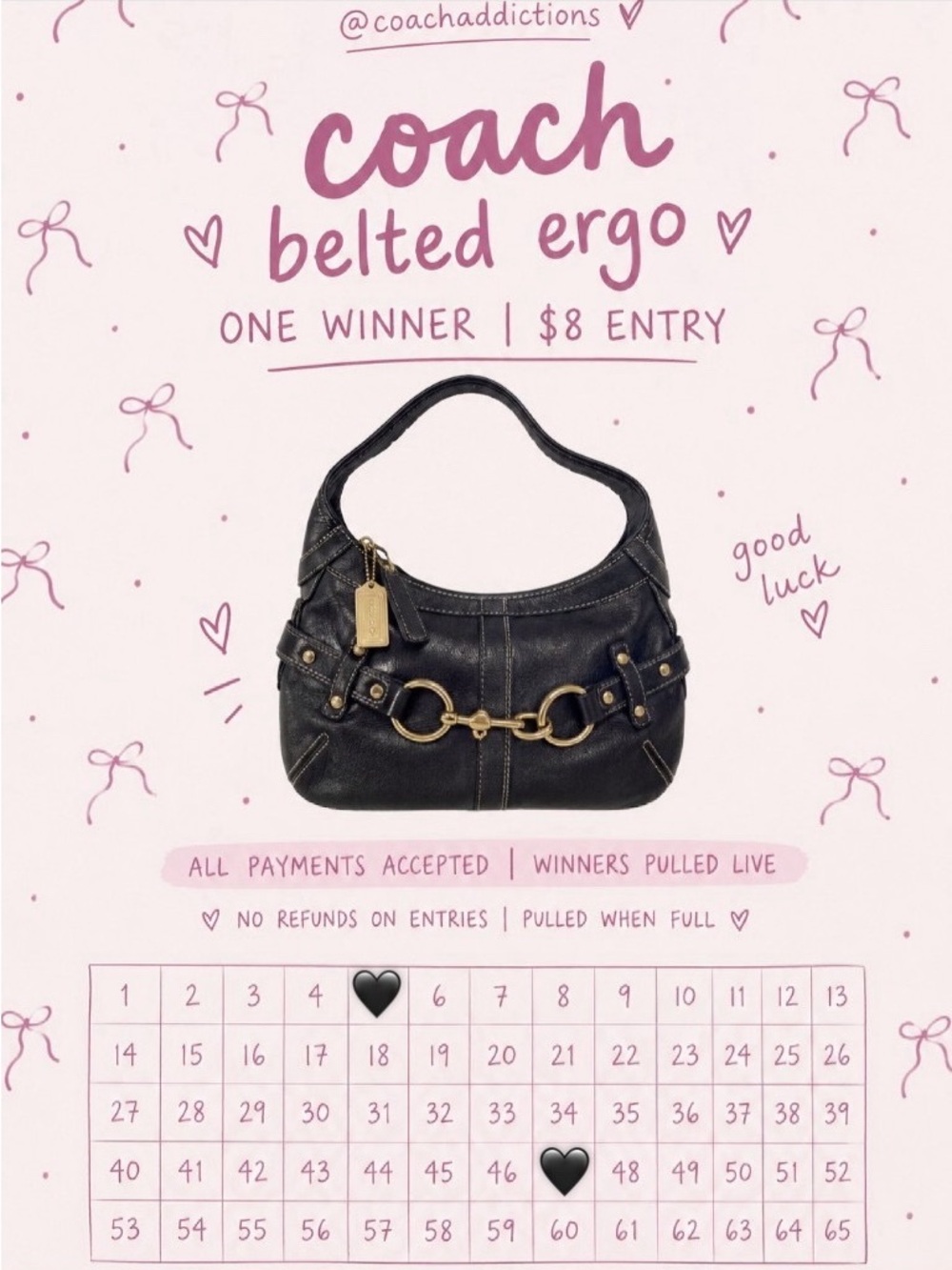 Coach Belted Ergo Hobo Bag in Black with Gold Hardware